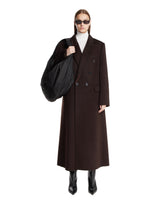 Brown Wool Long Coat | PDP | Antonia