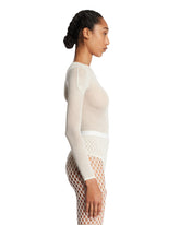 White RHW Mesh Bodysuit | PDP | Antonia