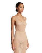 Beige Lace Tank Bodysuit | PDP | Antonia