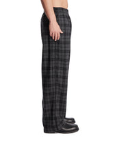 Gray Wool Checkered Pants | PDP | Antonia