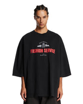 Black Fashion Service Cotton T-Shirt | PDP | Antonia