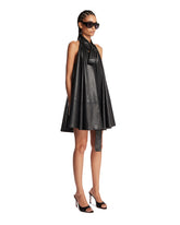 Black Leather Bow Mini Dress | PDP | Antonia
