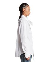 White Cotton Bow Shirt | PDP | Antonia