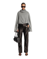Gray Wool Shawl Collar Sweater | PDP | Antonia