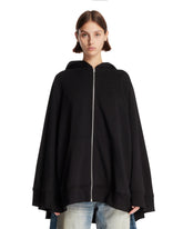 Felpa Oversize Con Zip Nera | PDP | Antonia