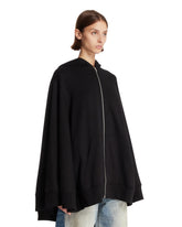 Felpa Oversize Con Zip Nera | PDP | Antonia