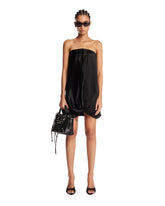 Black Satin Mini Dress | PDP | Antonia