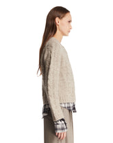 Beige Cable-Knit Cardigan | PDP | Antonia