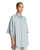 Blue Checked Button-Up Shirt | PDP | Antonia