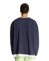 T-Shirt A Doppio Strato Blu | PDP | Antonia