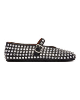 Black Flat Rhinestone Ballerinas | PDP | Antonia