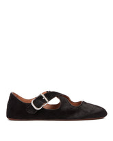 Brown Cross-Strap Flat Ballerinas | PDP | Antonia