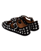 Black Criss-Cross Flat Ballerina Shoes | PDP | Antonia