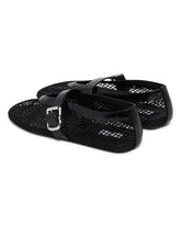 Black Mesh Flat Ballerinas | PDP | Antonia