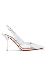 White Le Coeur Leather Slingbacks | PDP | Antonia