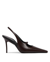 Slingback Drop In Pelle Nere | PDP | Antonia