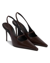 Slingback Drop In Pelle Nere | PDP | Antonia