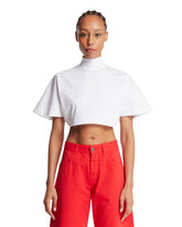 T-Shirt Cropped In Cotone Bianca | PDP | Antonia