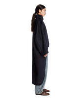 Black Asymmetric Double-Face Cashmere Coat | PDP | Antonia