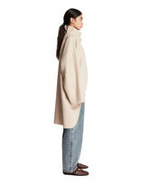 Beige Asymmetric Double-Faced Cashmere Coat | PDP | Antonia