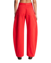 Pantaloni In Denim Arrotondati Rossi | PDP | Antonia