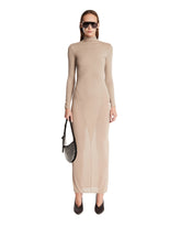 Beige Body-Conscious Jersey Dress | PDP | Antonia