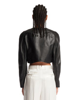 Black Leather Fitted Jacket | PDP | Antonia