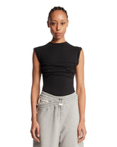 Black Twisted-Bust Layered Top | PDP | Antonia