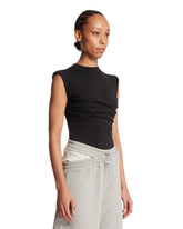 Black Twisted-Bust Layered Top | PDP | Antonia