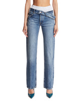 Blue Slim Boxer Waist Jeans | PDP | Antonia
