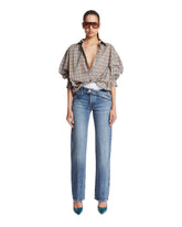 Blue Slim Boxer Waist Jeans | PDP | Antonia