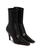 Black Leather Jamie Ankle Boots | PDP | Antonia