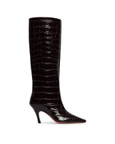 Black Leather Mona Boots | PDP | Antonia