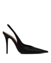 Black Satin Anok Slingbacks | All | Antonia