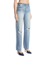 Blue Straight-Leg Jeans | PDP | Antonia