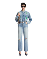 Blue Straight-Leg Jeans | PDP | Antonia