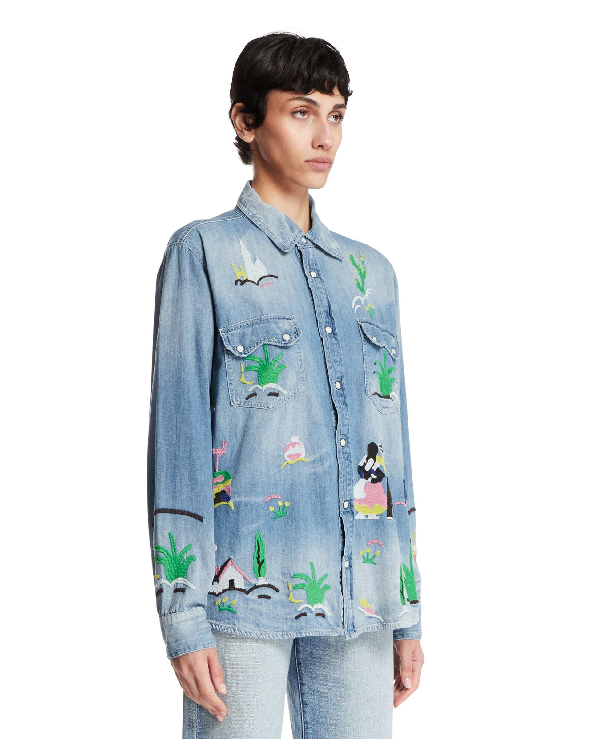 Blue Beck Cactus Western Shirt | ANTIK DENIM - Antonia