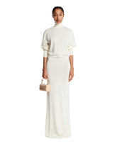White Cashmere and Wool Maxi Dress | All | Antonia