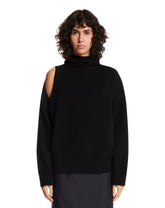 Black Shoulder Cut-Out Sweater | PDP | Antonia