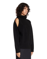 Black Shoulder Cut-Out Sweater | PDP | Antonia