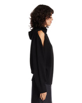 Black Shoulder Cut-Out Sweater | PDP | Antonia