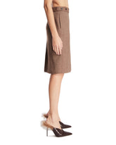 Beige Wool Skirt | PDP | Antonia