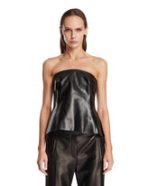 Black Gianna Leather Top | PDP | Antonia