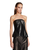 Black Gianna Leather Top | PDP | Antonia