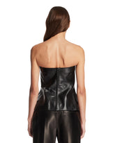 Black Gianna Leather Top | PDP | Antonia