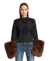 Green Argyle Cardigan | PDP | Antonia