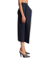 Blue High-Waisted Panel Midi Skirt | PDP | Antonia