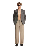 Gray Wide Cotton Chino Trousers | PDP | Antonia