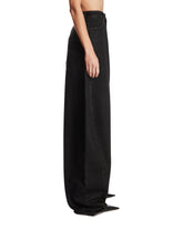 Black High-Waisted Barrel Trousers | PDP | Antonia