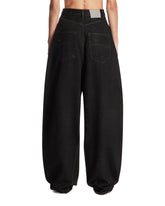 Black High-Waisted Barrel Trousers | PDP | Antonia